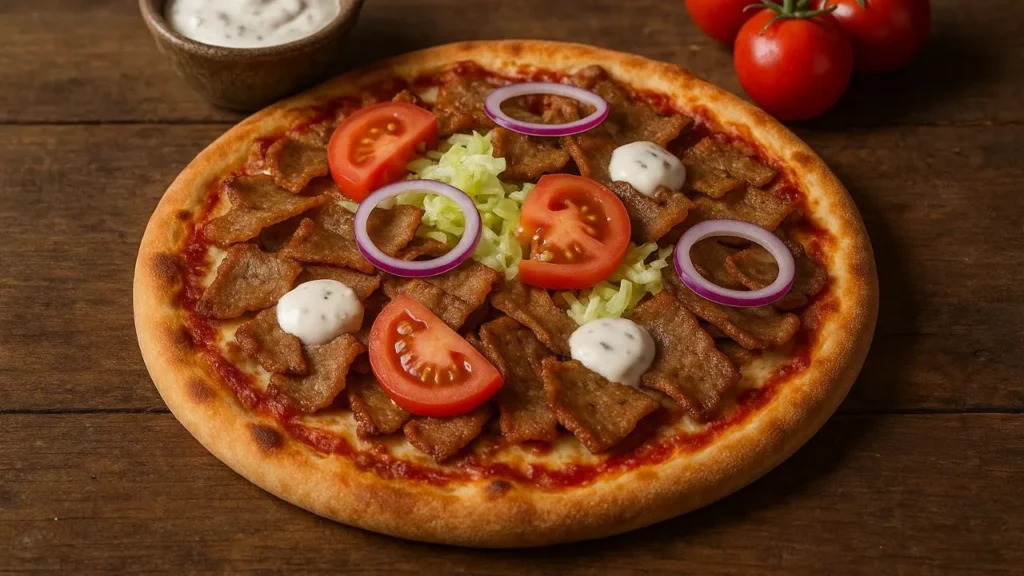 Pizza kebab receta
