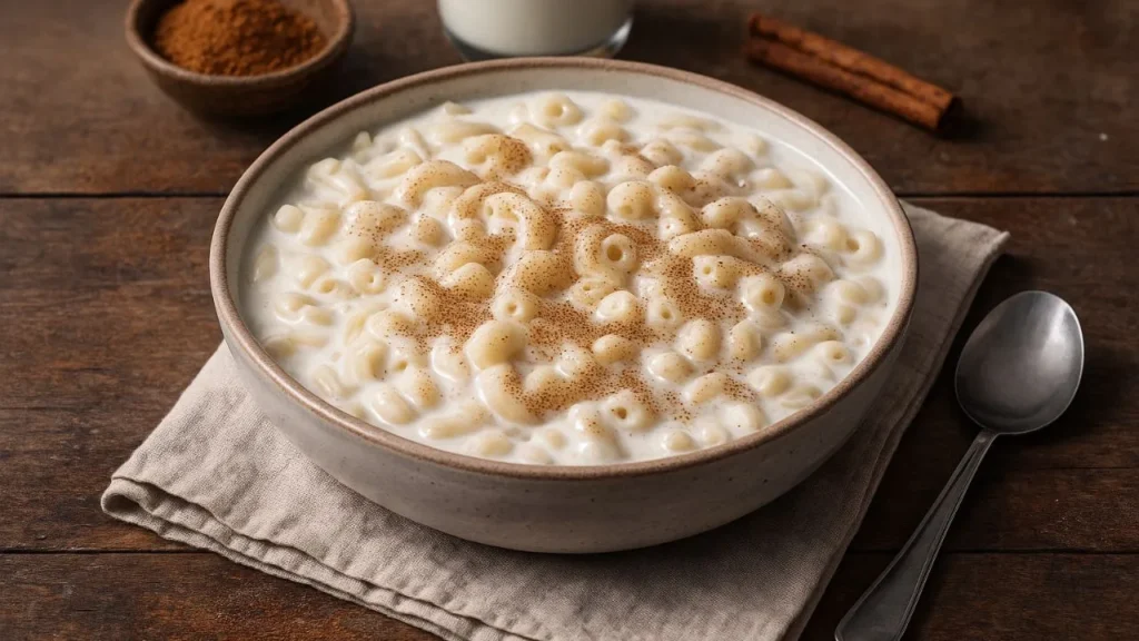 Receta de macarrones con leche