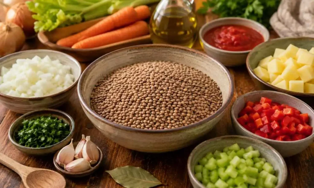 Lentejas verduras receta