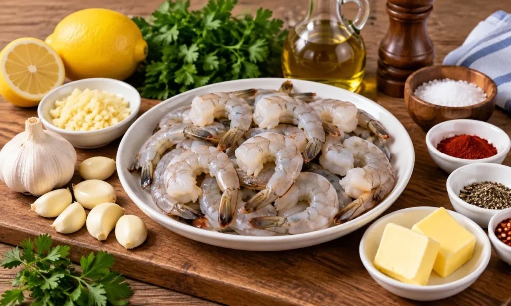 Camarones al ajillo ingredientes